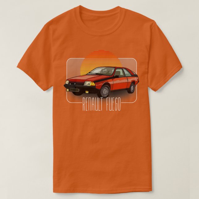 Renault Fuego Retro Classic Lover Design T-Shirt (Design vorne)