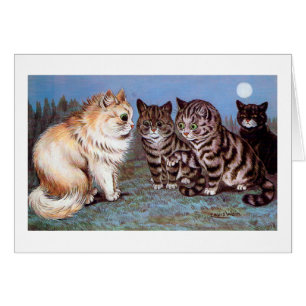 Rencontre de chatons au clair de lune, Louis Wain