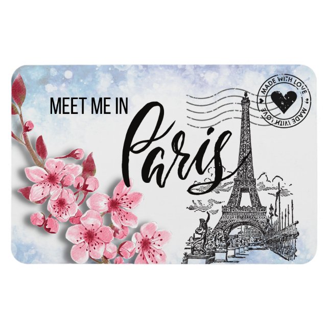 Rencontrez-moi dans Paris Magnet 4"x6" (Horizontal)