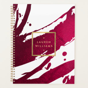 Rendez-vous Abstrait Ruby Rouge Brushstrokes