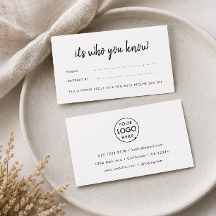 Rendez-vous Carte de recommandation Coupon de parrainage d'a