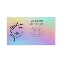 Carte de suivi de soins holographique et beauté