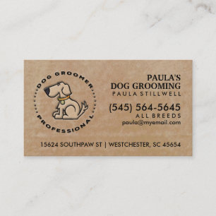 Rendez-vous Carte de visite Brown professionnel Dog Groomer