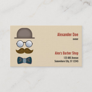 Rendez-vous Carte de visite de salon de coiffure de moustache