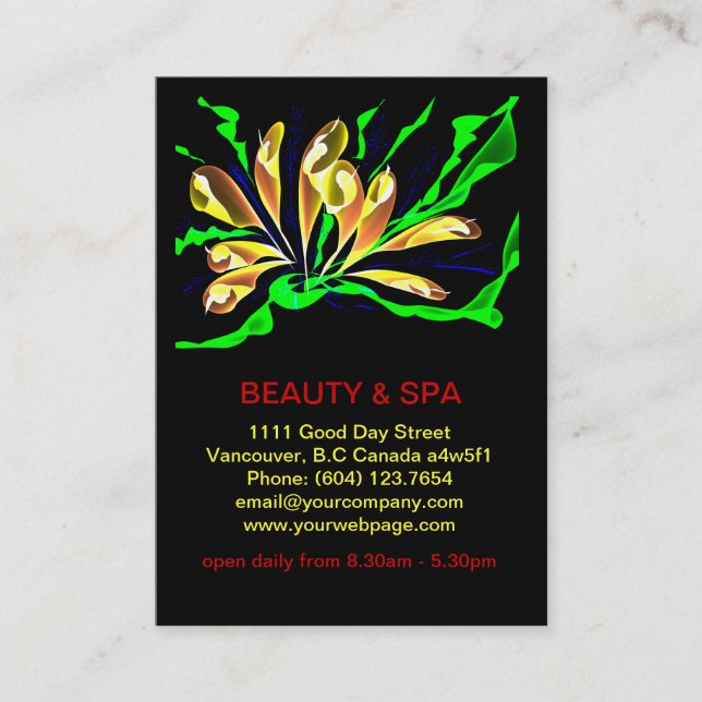 Rendez-vous Carte de visite de salon de spa de beauté de (Devant)