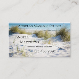 Rendez-vous Carte de visite de thérapeute en massage de plage