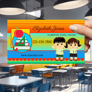 Rendez-vous Carte de visite d'enseignant de l'école élémentair