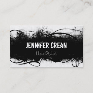 Rendez-vous Carte de visite noir et blanc grunge