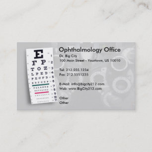 Rendez-vous Carte de visite Ophtalmologique PERSONNALISABLE