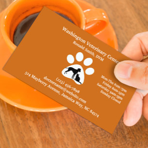 Rendez-vous Carte de visite vétérinaire avec nomination