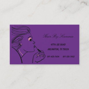 Rendez-vous Cheveux pourpre foncé, clou, Carte de visite de m