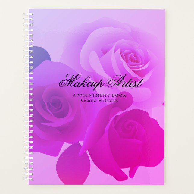 Rendez-vous de maquillage artistique floral fuchsi (Devant)