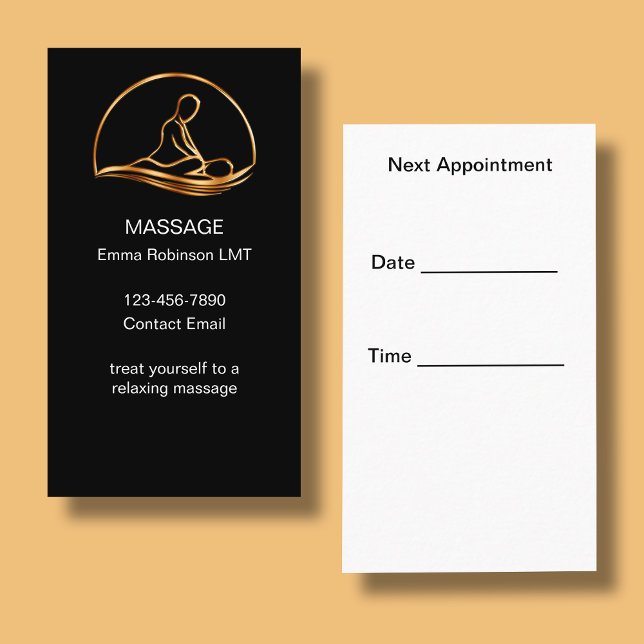 Rendez-vous de massage classique Cartes de visite (Créateur téléchargé)