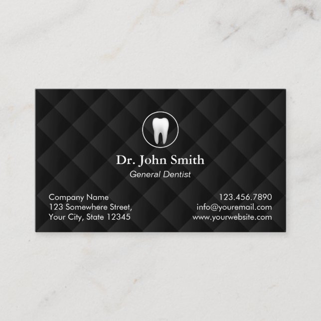 Rendez-vous dentaire Noir classique Dentiste décor (Devant)