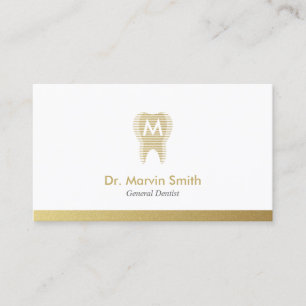 Rendez-vous Dentiste Carte de visite moderne Or dentiste denta