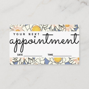 Rendez-vous floral Carte de rappel Votre prochaine
