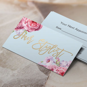 Rendez-vous floral vintage de coiffeur