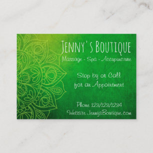Rendez-vous Green Mandala Classy Carte de visite