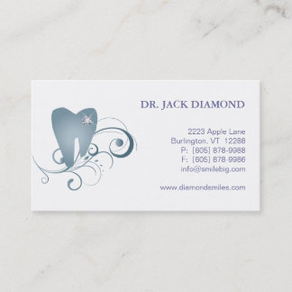 Rendez-vous Gris dentaire de logo de dent de diamant de carte