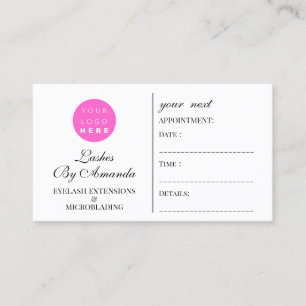 Rendez-vous Logo de l'artiste maquillage de carte de rendez-vo