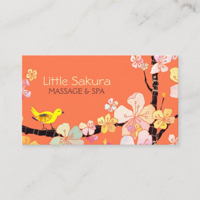 Rendez-vous Massage d'oiseaux Lil Sakura + Carte de rendez-vou (Devant)