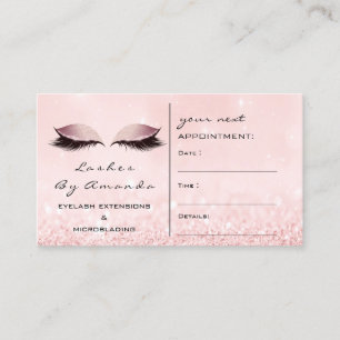 Rendez-vous Mèches roses grises de maquilleur de carte de
