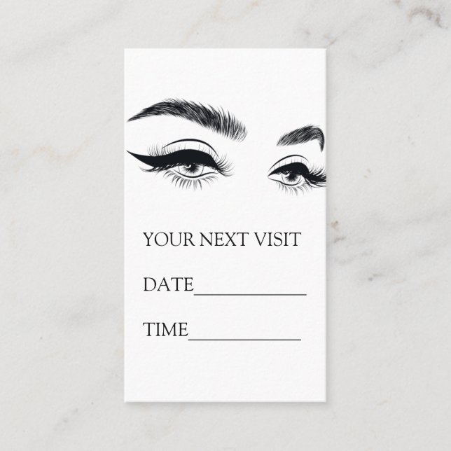 Rendez-vous Microblading de carte de rendez-vous, Extensions E (Devant)