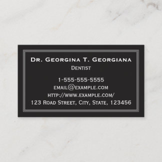 Rendez-vous Sombre, minimaliste, Carte de visite professionnel