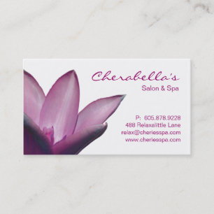 Rendez-vous Spa - violette de carte de visite de thérapie de