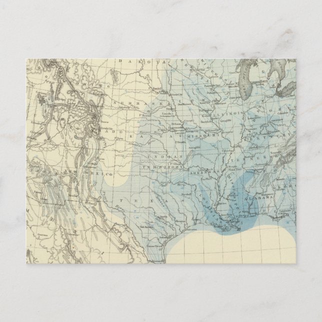 Renditediagramm der USA Postkarte (Vorderseite)