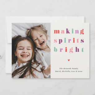 Rendre les esprits brillants Carte photo de vacanc