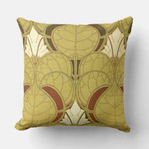 Rene Beauclairs Art Nouveau Lily Pad Kissen