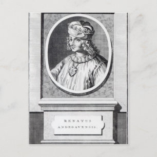 Rene d' Anjou, König von Neapel Postkarte