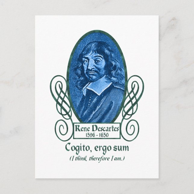 René Descartes Postkarte (Vorderseite)