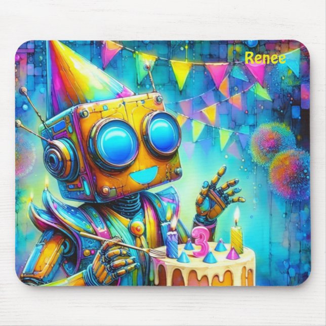 RENEE ~ Roboter ~ 3 Jahre alt ~ Mousepad (Vorne)