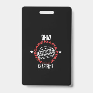 Renegade Mafia Crew Ohio Kapitel Abzeichen Ausweis