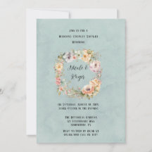 Renew Blue Spring Peony Wedding Couples Dusche