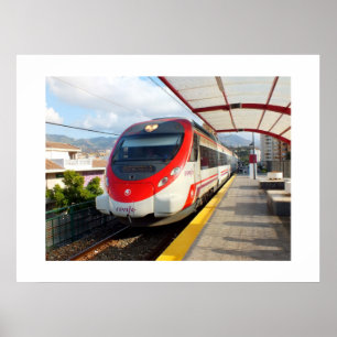 Renfe-Zug am Bahnhof Los Boliches, Costa del Sol Poster