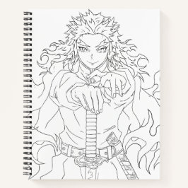 Rengoku inspirierter Manga-Stil Notizbuch