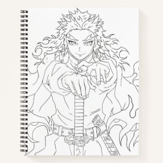 Rengoku inspirierter Manga-Stil Notizbuch