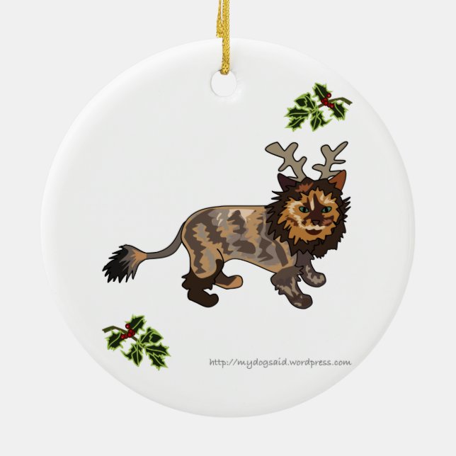 Renkitty-Cartoon-Katzenverzierung Keramikornament (Hinten)
