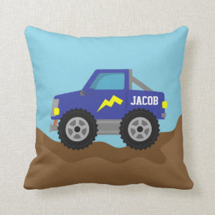 Renn-Blau-Monstertruck, für das Jungen-Zimmer Kissen