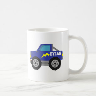 Renn-Blau-Monstertruck, für Jungen Kaffeetasse