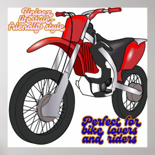 Renn-Dirt-Bike-Kunst Poster