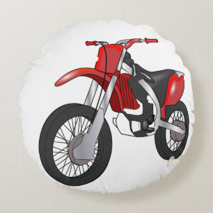 Renn-Dirt-Bike-Kunst Rundes Kissen