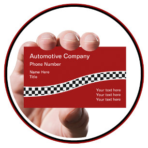 Renn-Schachbrettflaggen-Hintergrund Automotive Des Visitenkarte