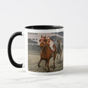 Renn-Vollblut ist das siegreiche Pferd Tasse