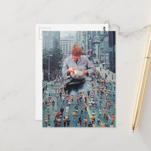 Renn weg, der Zahnarzt kommt! Eine surrealistische Postkarte