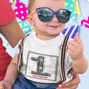 Rennautos Erster Geburtstag Junge Baby T-shirt