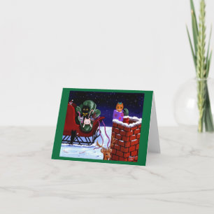 Renne drôle Creationarts de carte de Noël de chat